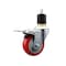 Service Caster 3.5'' Red Poly Swivel 1-7/8'' Expanding Stem Caster Total Lock Brake SCC-EXTTL20S3514-PPUB-RED-178 - alternate 1